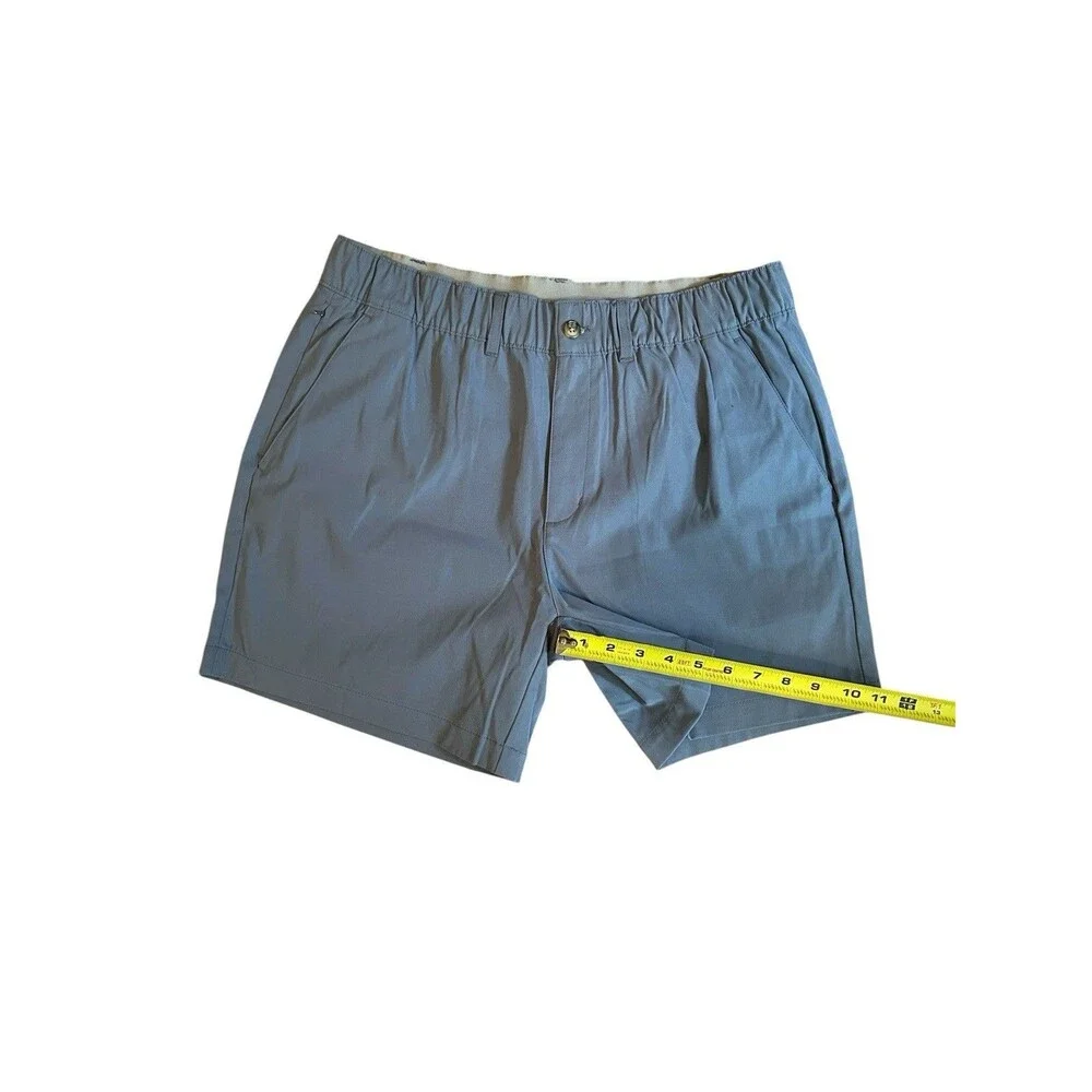 Wowie Shorts Mens L Pockets Elastic Stretch Waist Colorful Details Blue Summer